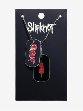 Slipknot Red Logo Dog Tag Necklace